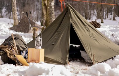 Winter-Bushcraft-Camp Kombi